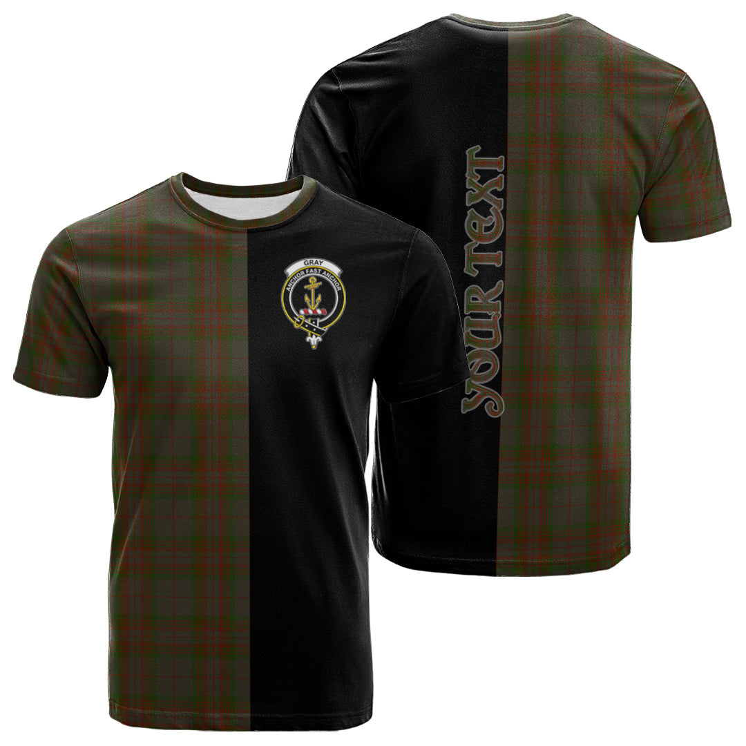 Printivon Gray Tartan Personalize Half T shirt