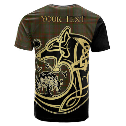 Printivon Gray Crest Celtic Wolf Tartan T Shirt Custom Your Text