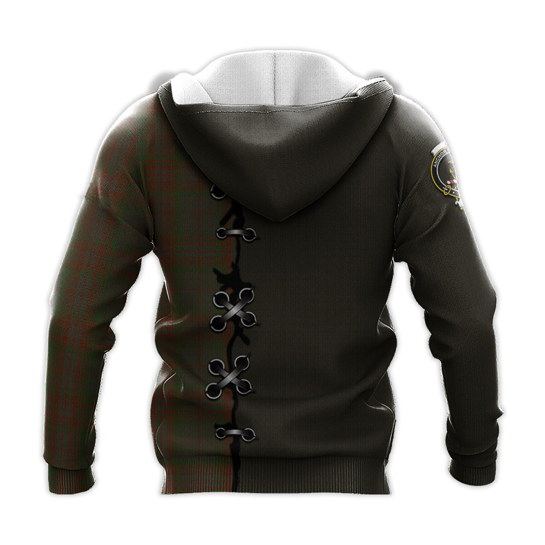 Printivon Gray Tartan Hoodie Lion Rampant And Celtic Thistle Style