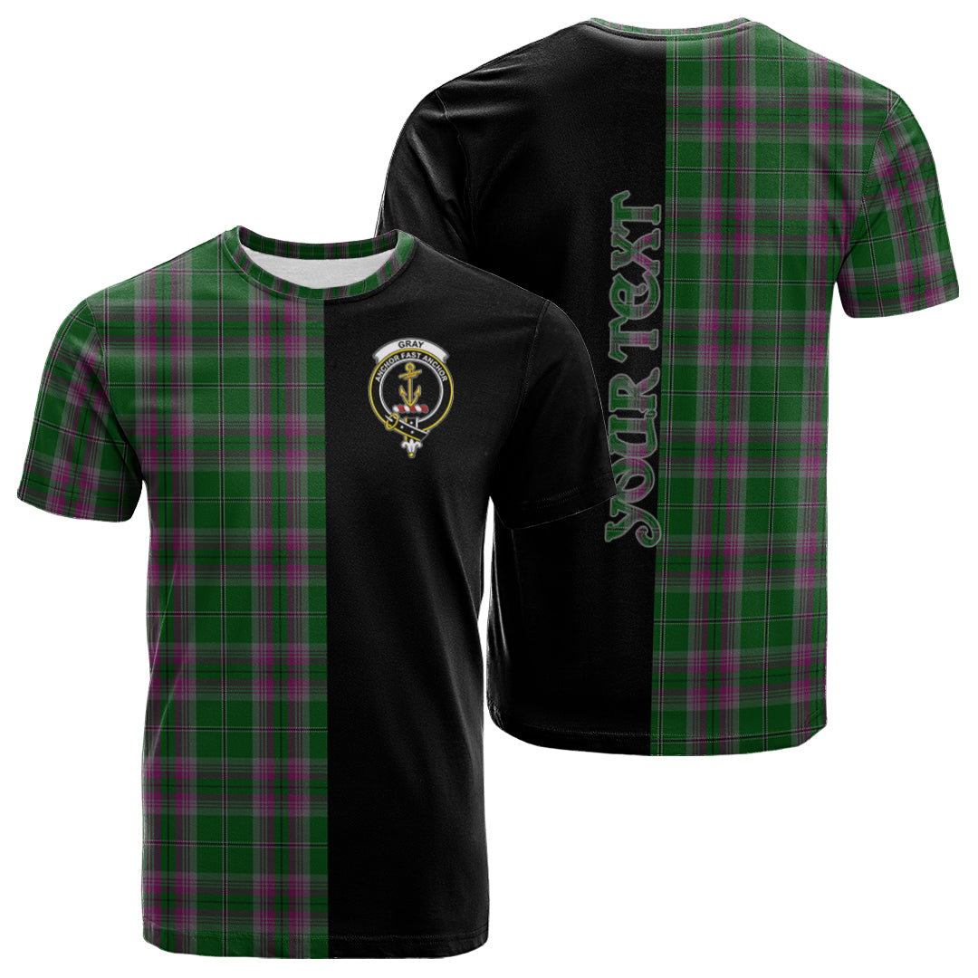 Printivon Gray Hunting Tartan Personalize Half T shirt
