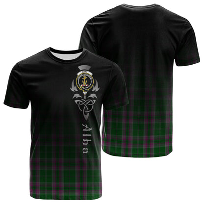 Printivon Gray Hunting Tartan Crest Alba Celtic T Shirt