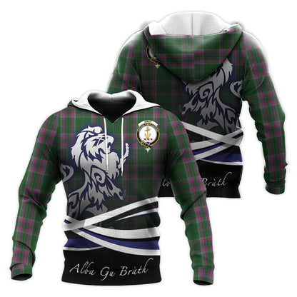 Printivon Gray Hunting Tartan Scottish Lion Hoodie