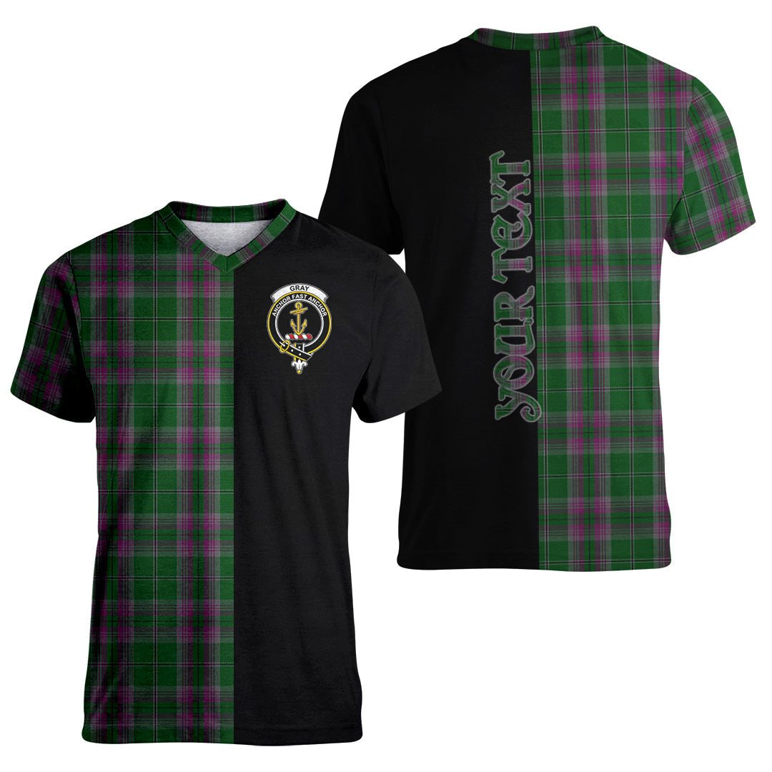 Printivon Gray Hunting Tartan Personalize Half T shirt