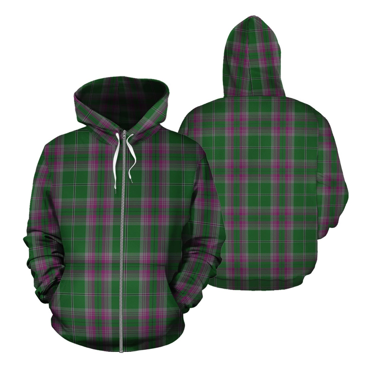 Printivon Gray Hunting Tartan Hoodie