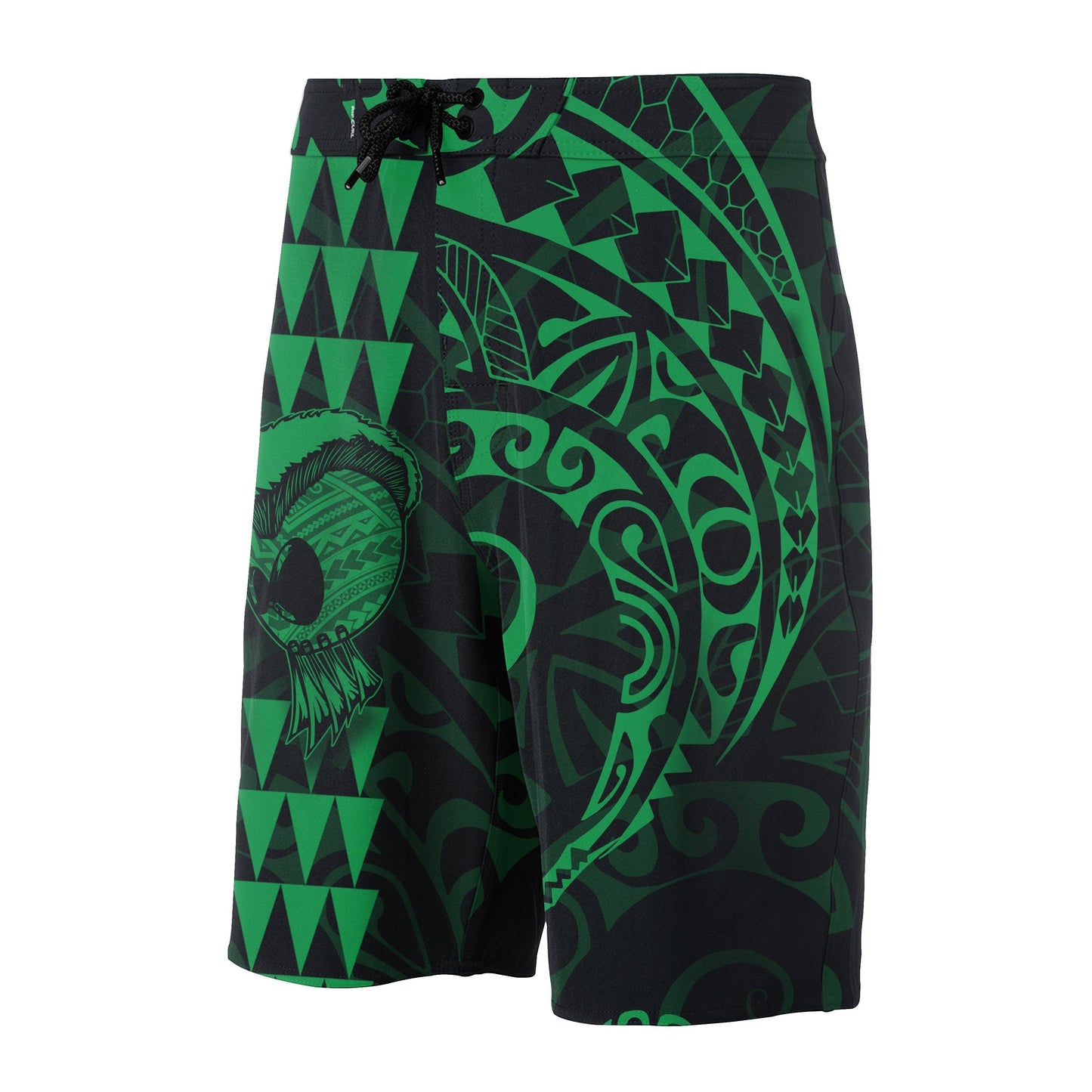 Hawaii Polynesian Warrior Board Shorts Green V.2