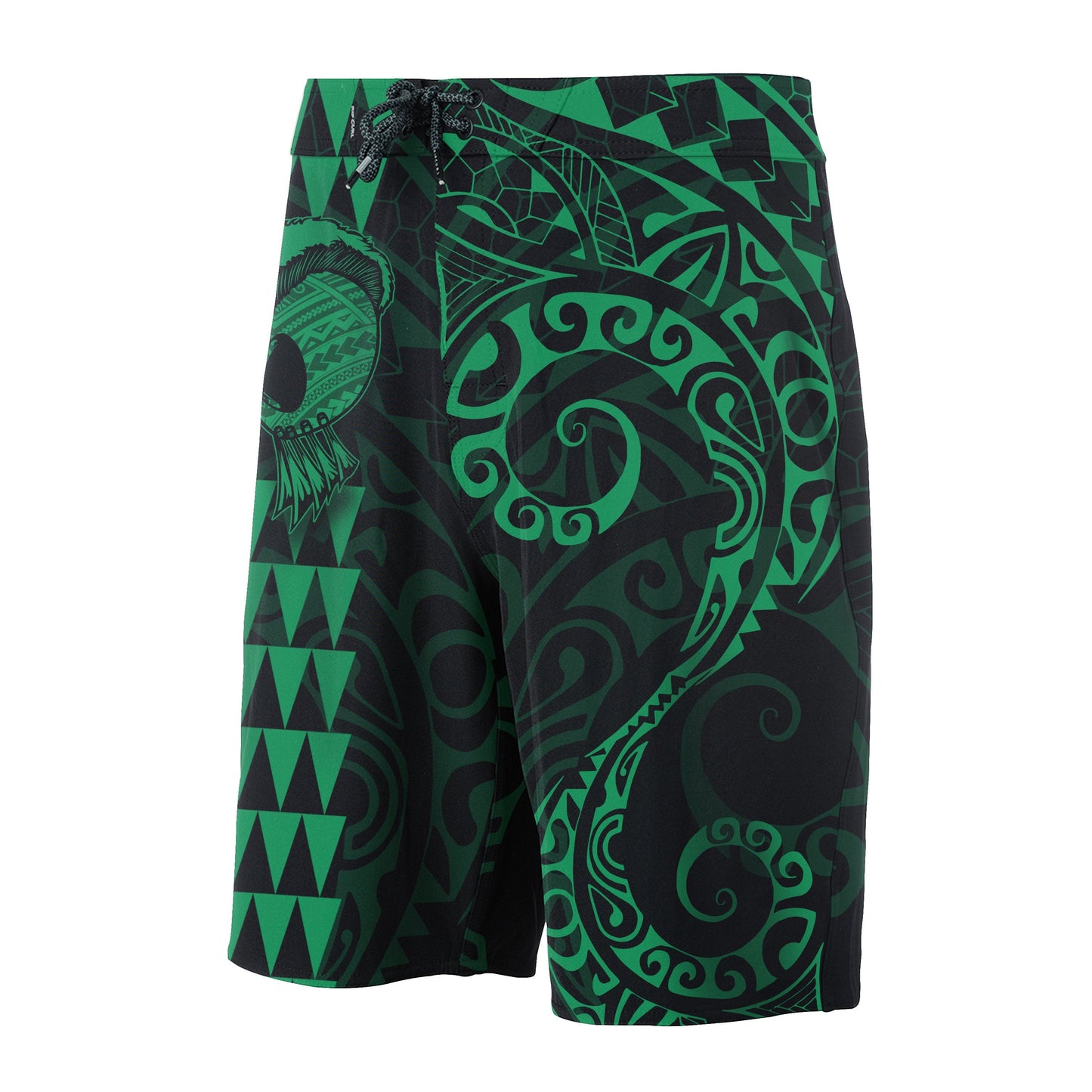 Hawaii Polynesian Warrior Board Shorts Green