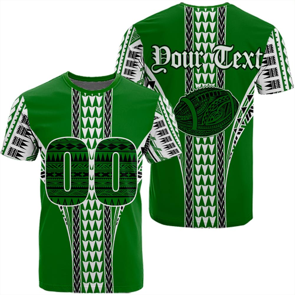 Hawaii (Personalised) Green Football T-shirt AH