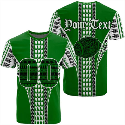Hawaii (Personalised) Green Football T-shirt AH