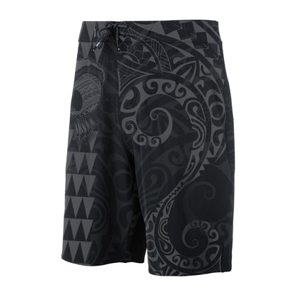 Hawaii Polynesian Warrior Board Shorts Grey