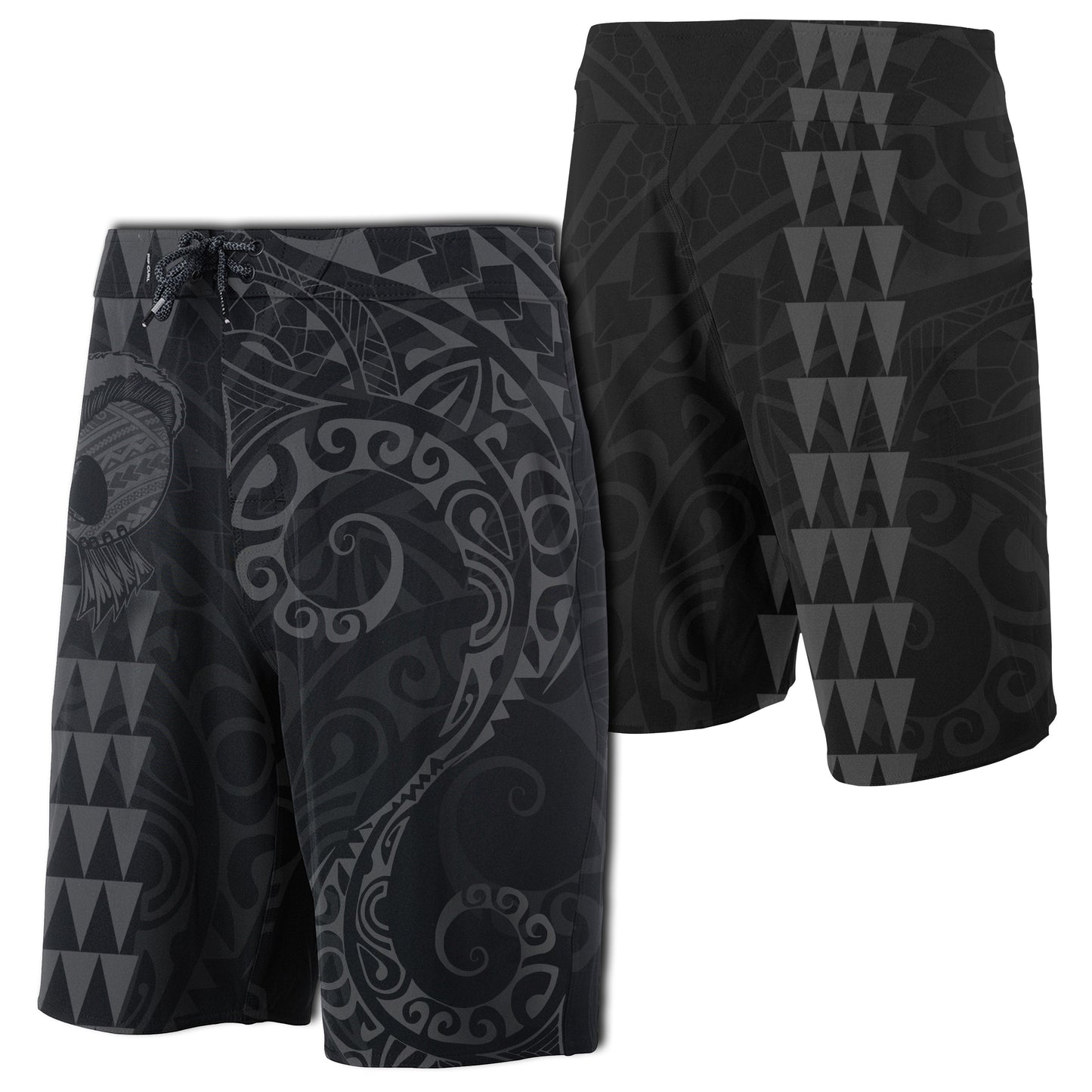 Hawaii Polynesian Warrior Board Shorts Grey