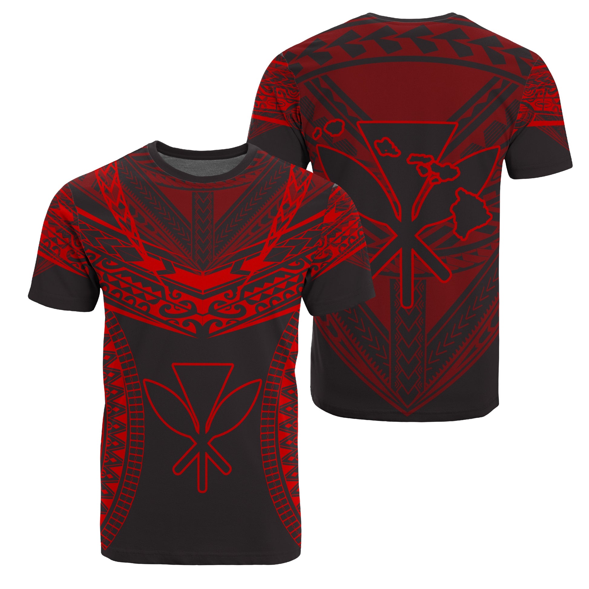 Hawaiian Kanaka Map Football Jersey T Shirt Grey And Red Roger Style AH