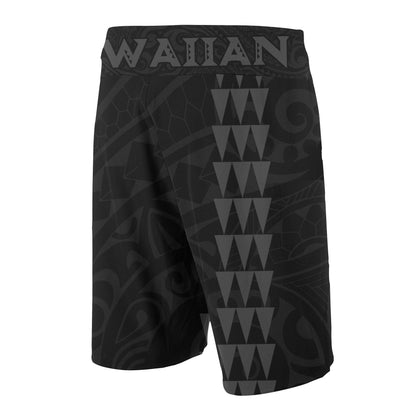 Hawaii Polynesian Warrior Board Shorts Grey V.2