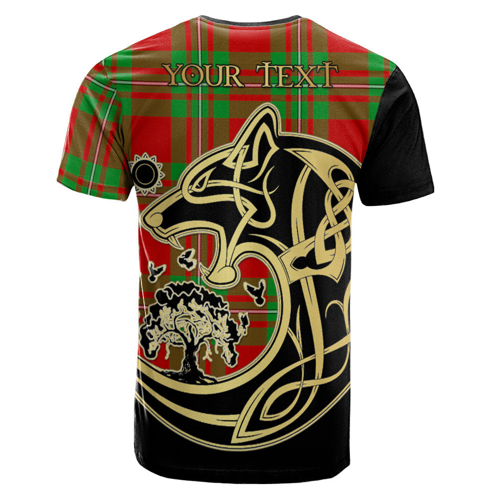Printivon Grierson Crest Celtic Wolf Tartan T Shirt Custom Your Text
