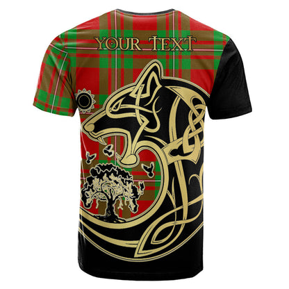 Printivon Grierson Crest Celtic Wolf Tartan T Shirt Custom Your Text