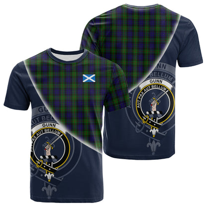 Printivon Gunn Tartan Scottish Crest T Shirt