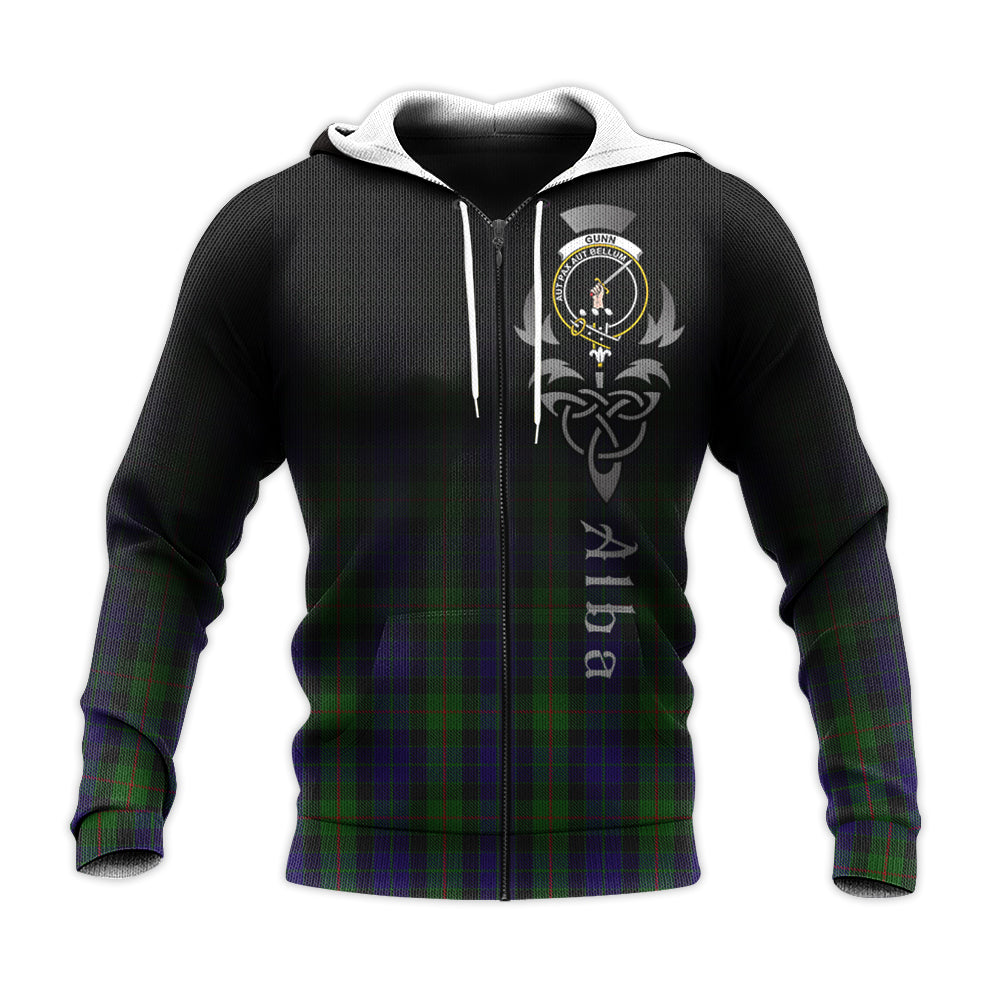 Printivon Gunn Tartan Crest Alba Celtic Hoodie