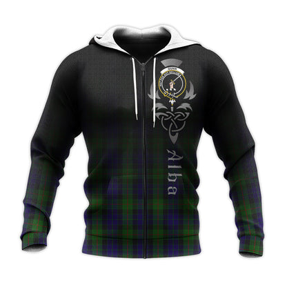 Printivon Gunn Tartan Crest Alba Celtic Hoodie