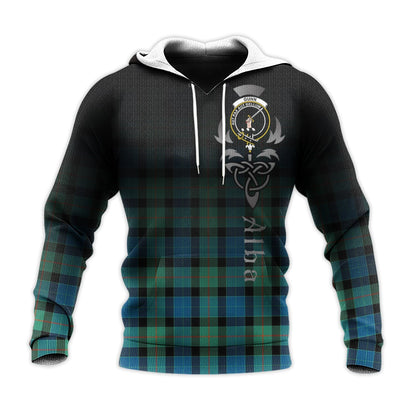 Printivon Gunn Ancient Tartan Crest Alba Celtic Hoodie