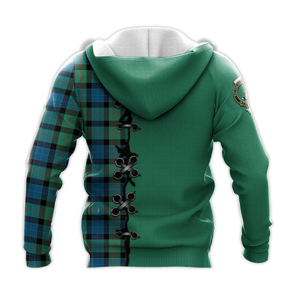 Printivon Gunn Ancient Tartan Hoodie Lion Rampant And Celtic Thistle Style