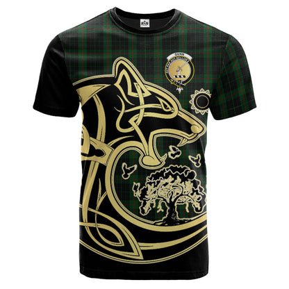Printivon Gunn Logan Crest Celtic Wolf Tartan T Shirt Custom Your Text