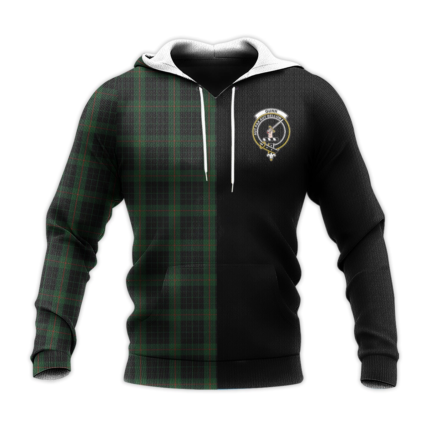 Printivon Gunn Logan Tartan Personalize Half Hoodie