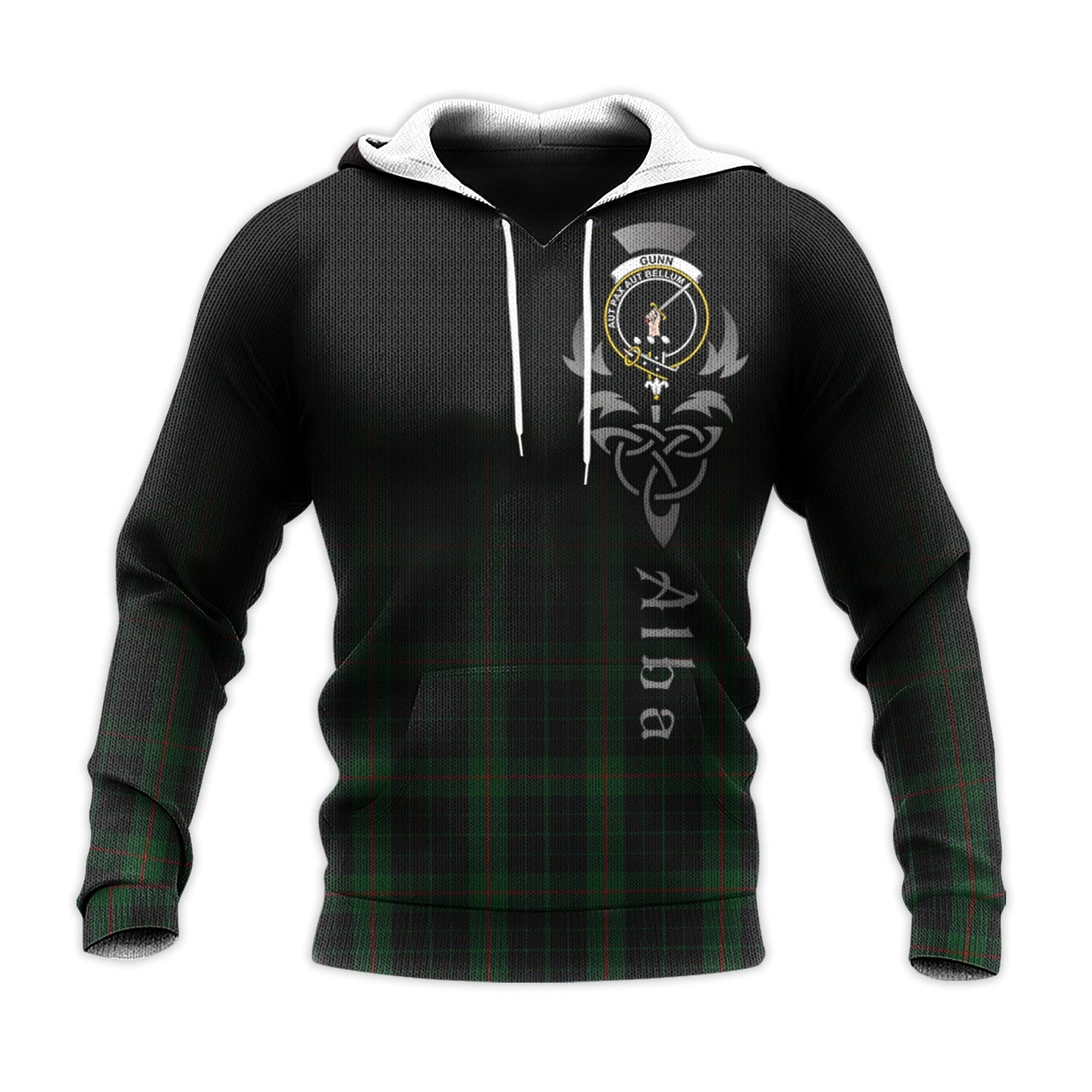 Printivon Gunn Logan Tartan Crest Alba Celtic Hoodie