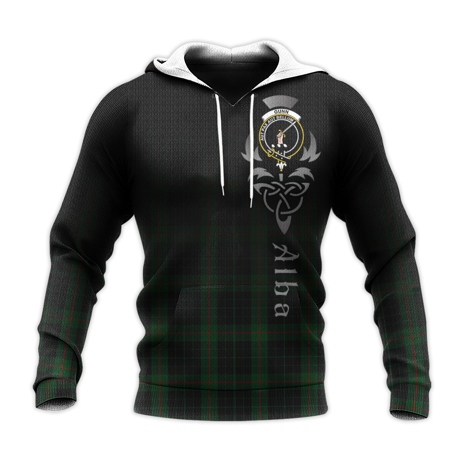 Printivon Gunn Logan Tartan Crest Alba Celtic Hoodie