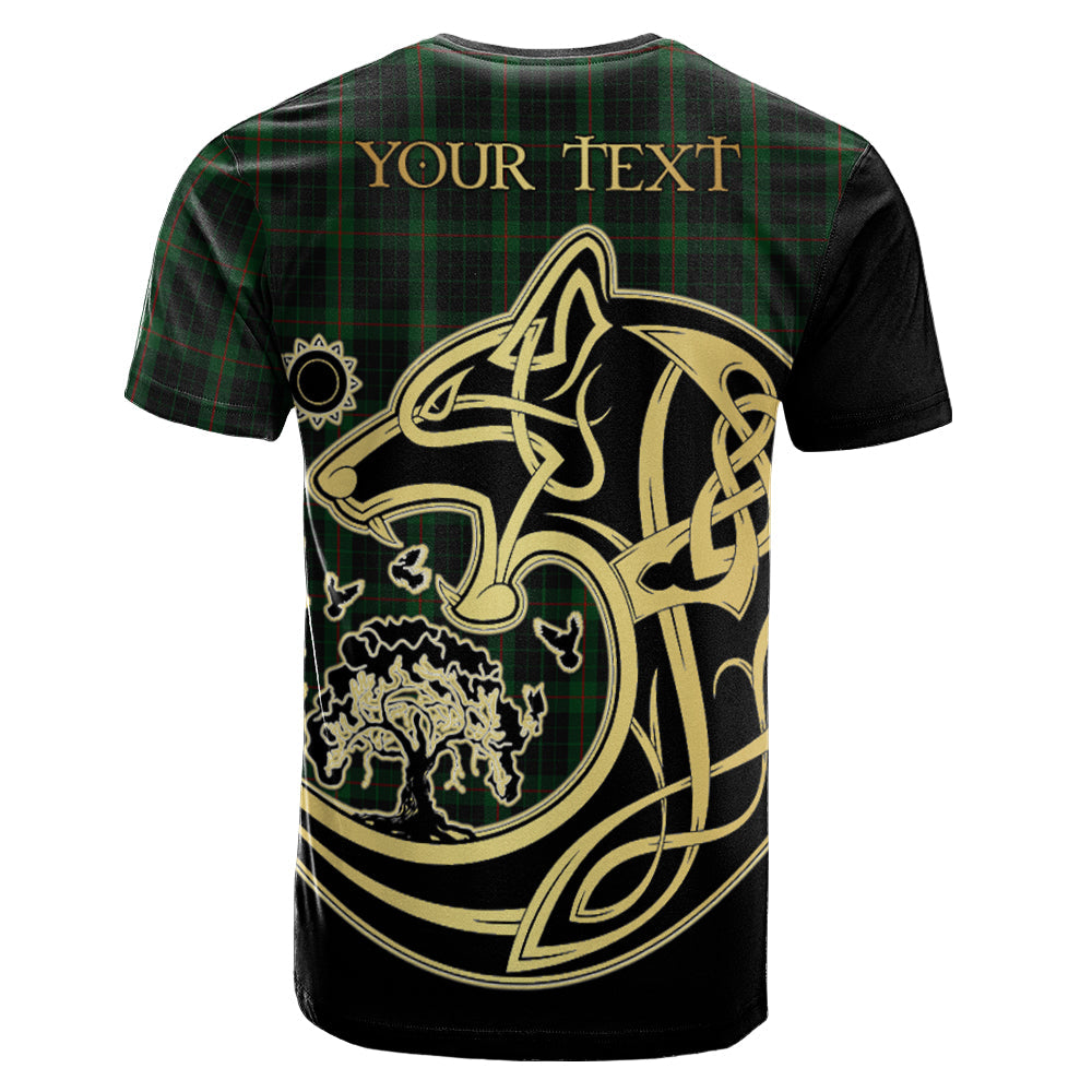 Printivon Gunn Logan Crest Celtic Wolf Tartan T Shirt Custom Your Text