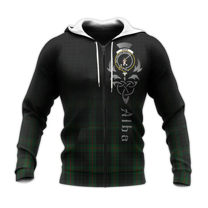 Printivon Gunn Logan Tartan Crest Alba Celtic Hoodie