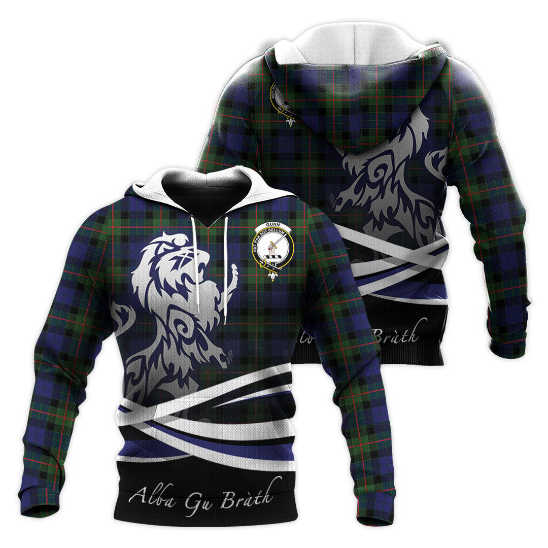 Printivon Gunn Modern Tartan Scottish Lion Hoodie
