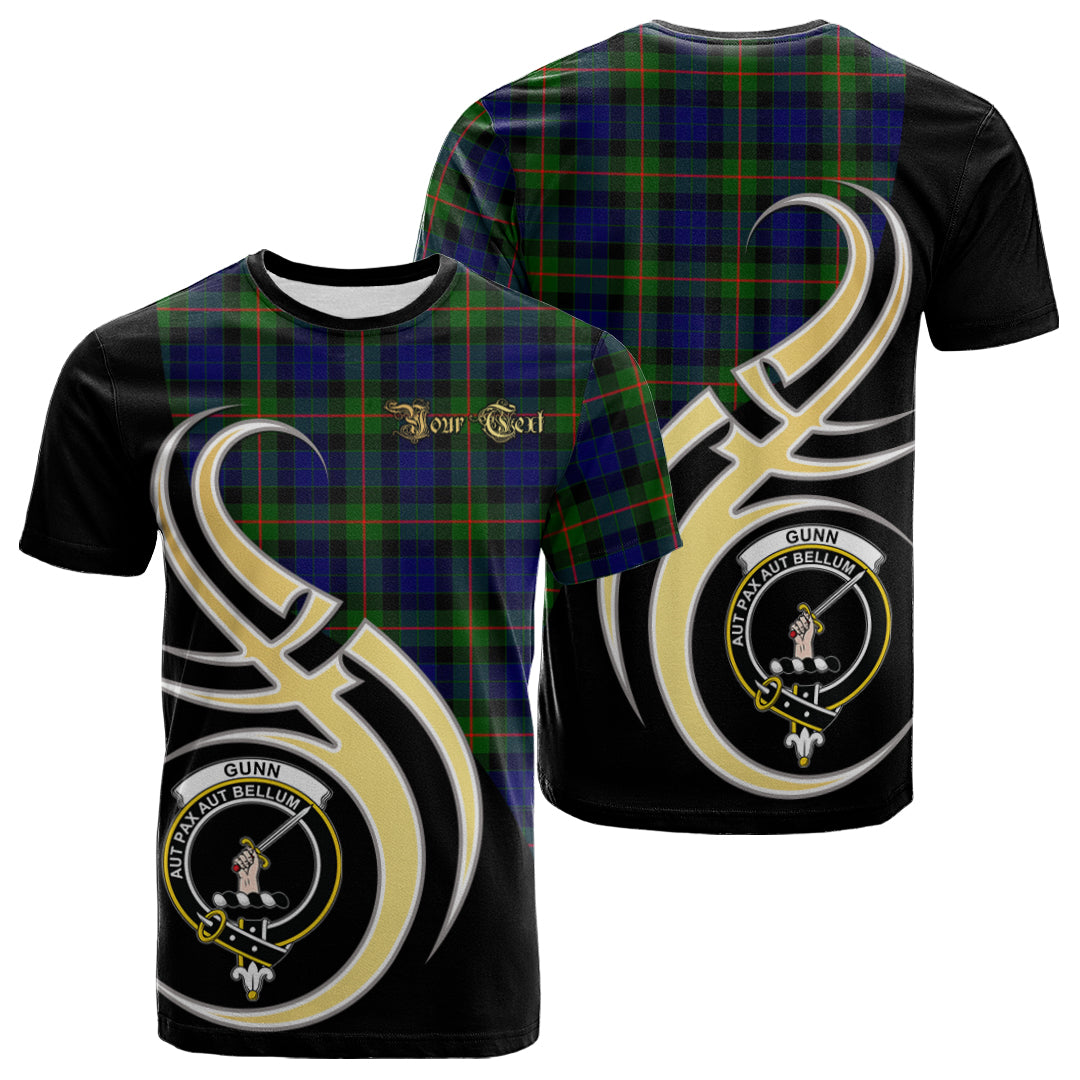 Printivon Gunn Modern Tartan Crest Believe In Me T Shirt
