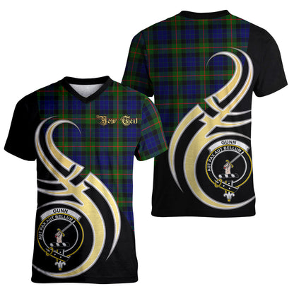 Printivon Gunn Modern Tartan Crest Believe In Me T Shirt