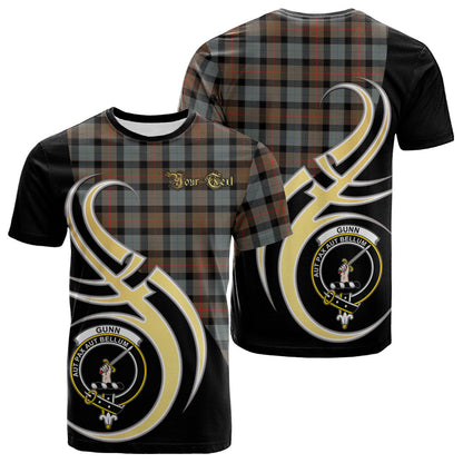 Printivon Gunn Weathered Tartan Crest Believe In Me T Shirt