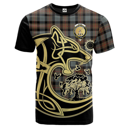 Printivon Gunn Weathered Crest Celtic Wolf Tartan T Shirt Custom Your Text