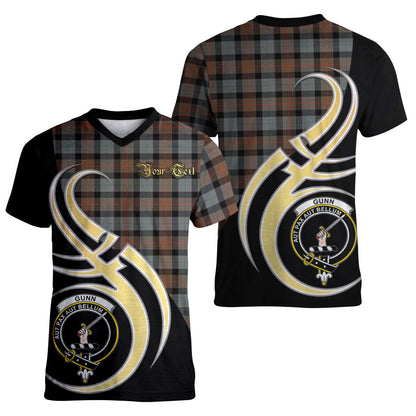 Printivon Gunn Weathered Tartan Crest Believe In Me T Shirt