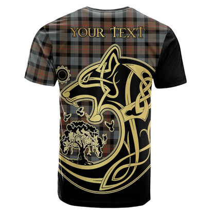 Printivon Gunn Weathered Crest Celtic Wolf Tartan T Shirt Custom Your Text