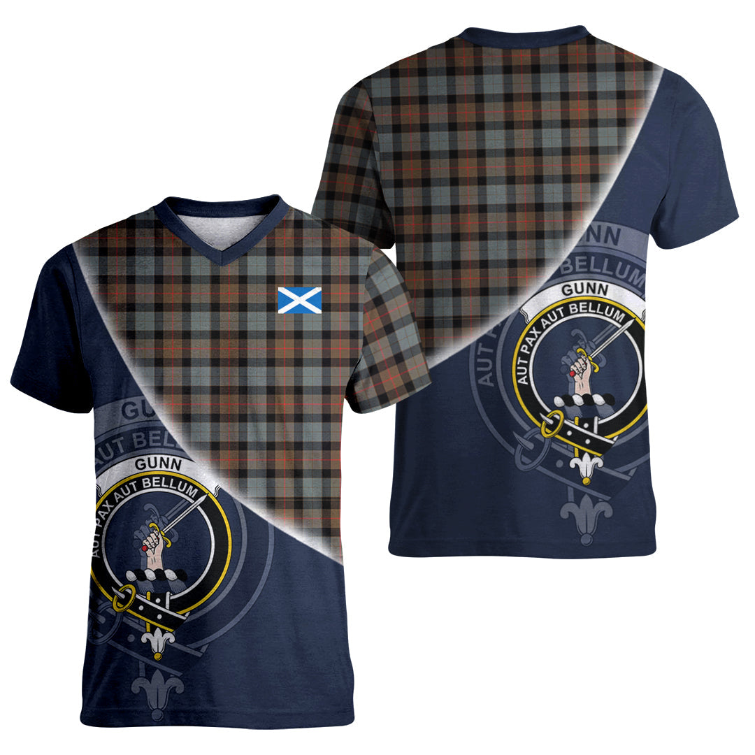 Printivon Gunn Weathered Tartan Scottish Crest T Shirt