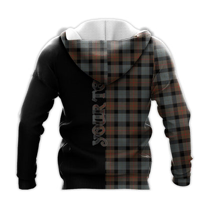 Printivon Gunn Weathered Tartan Personalize Half Hoodie
