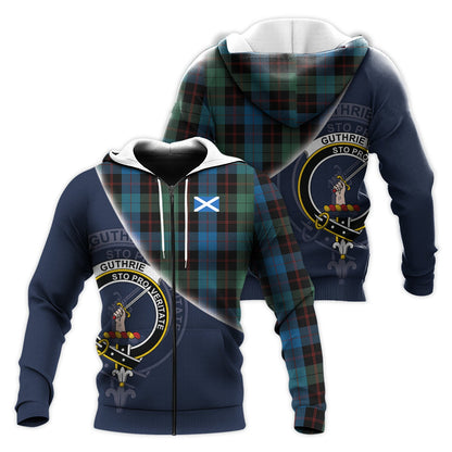 Printivon Guthrie Tartan Scottish Crest Hoodie