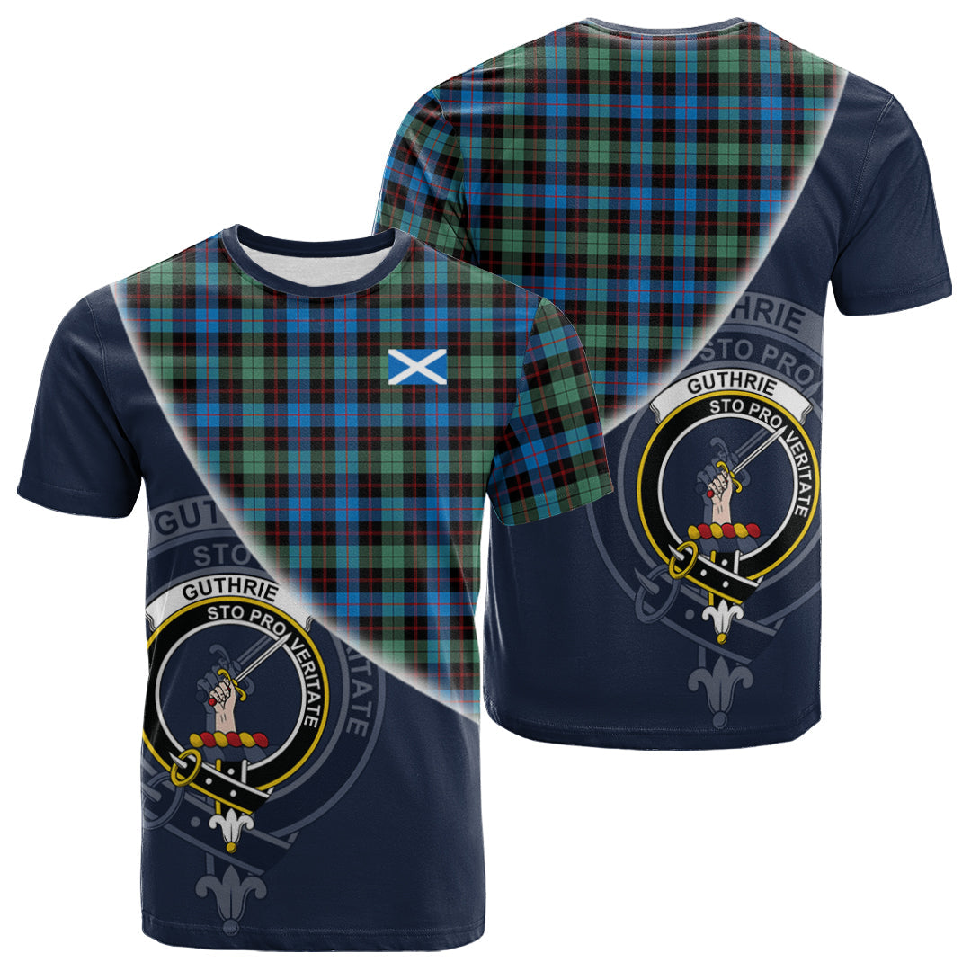 Printivon Guthrie Ancient Tartan Scottish Crest T Shirt