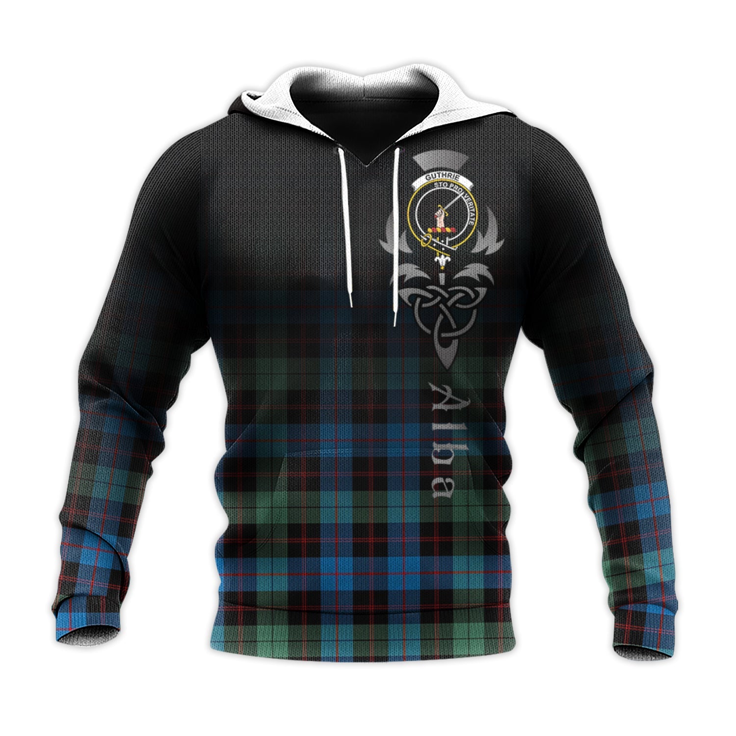 Printivon Guthrie Ancient Tartan Crest Alba Celtic Hoodie