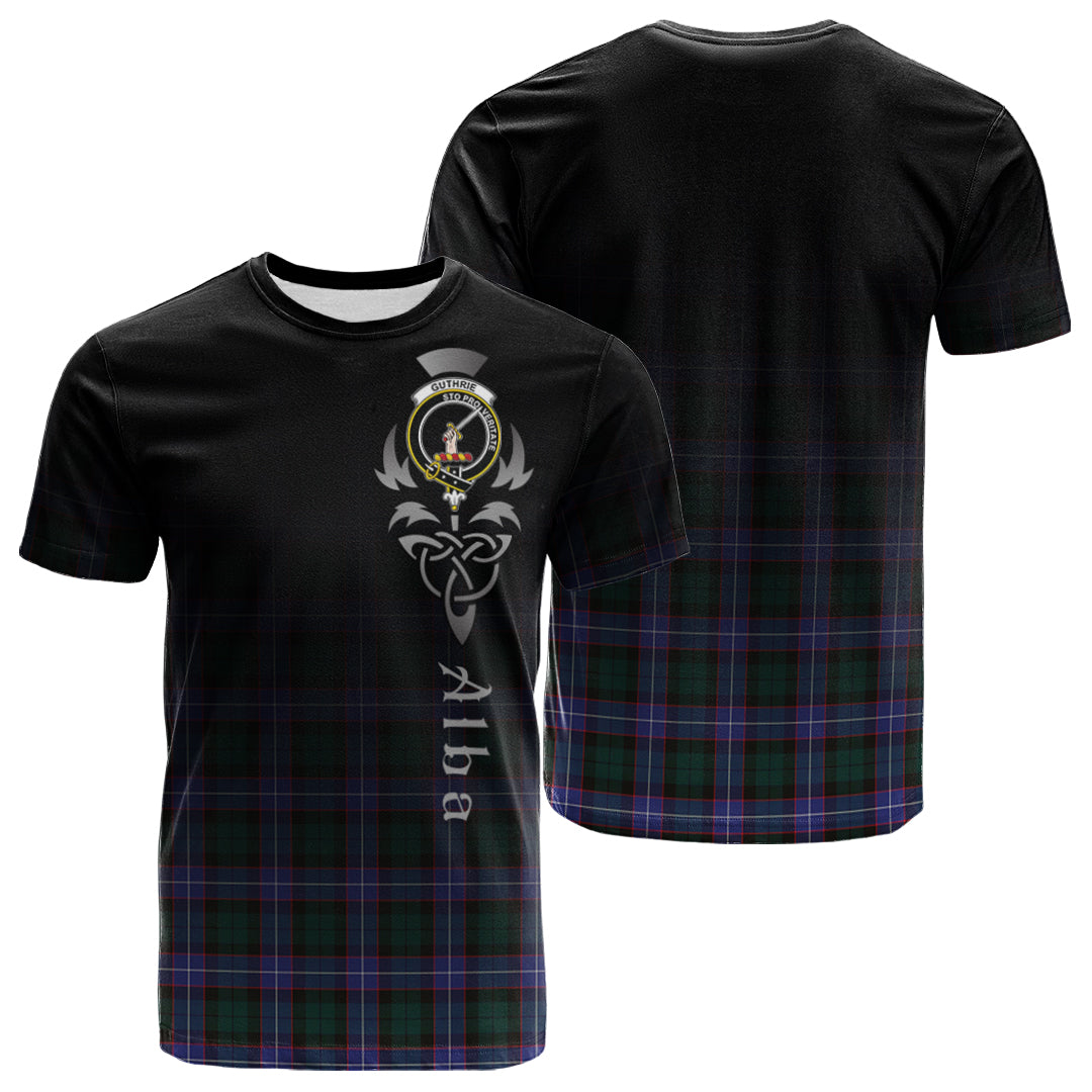 Printivon Guthrie Modern Tartan Crest Alba Celtic T Shirt