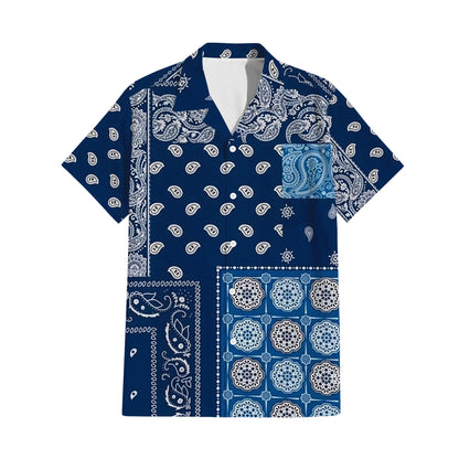 Paisley Pattern Matching Outfit For Couple Island Puletasi Dress And Hawaiian Shirt For Her Him