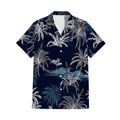 Vintage Polynesian Coconut Tree Tropical Island Puletasi Dress Man Shirt For Her Him