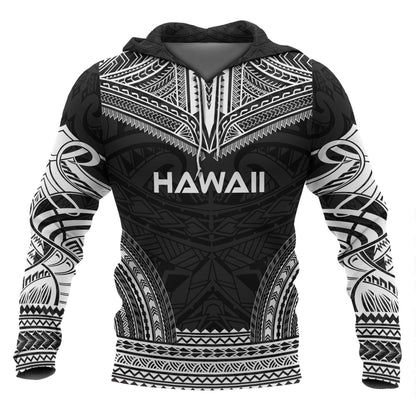 Hawaii Polynesian Chief Hoodie Black Version