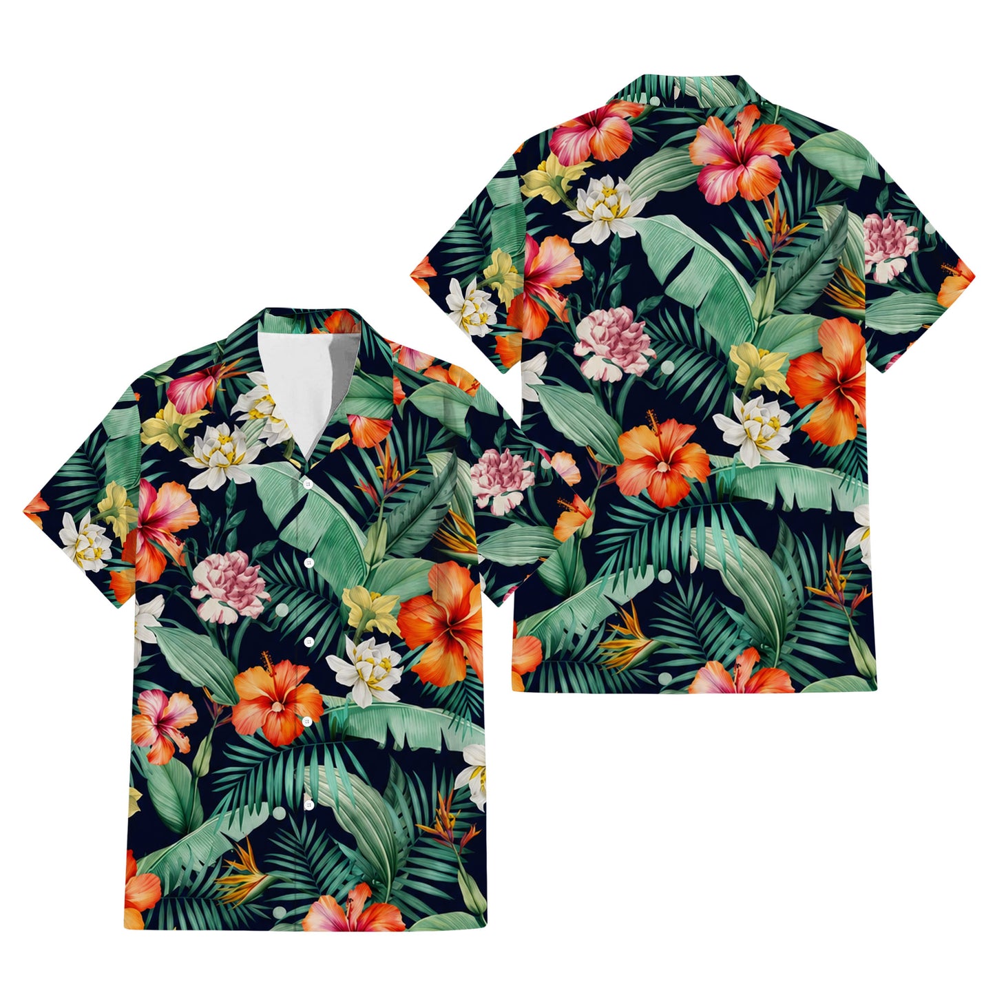 Vintage Polynesian Hibiscus Flowers Tropical Island Puletasi Dress And Hawaiian Shirt For Her Him