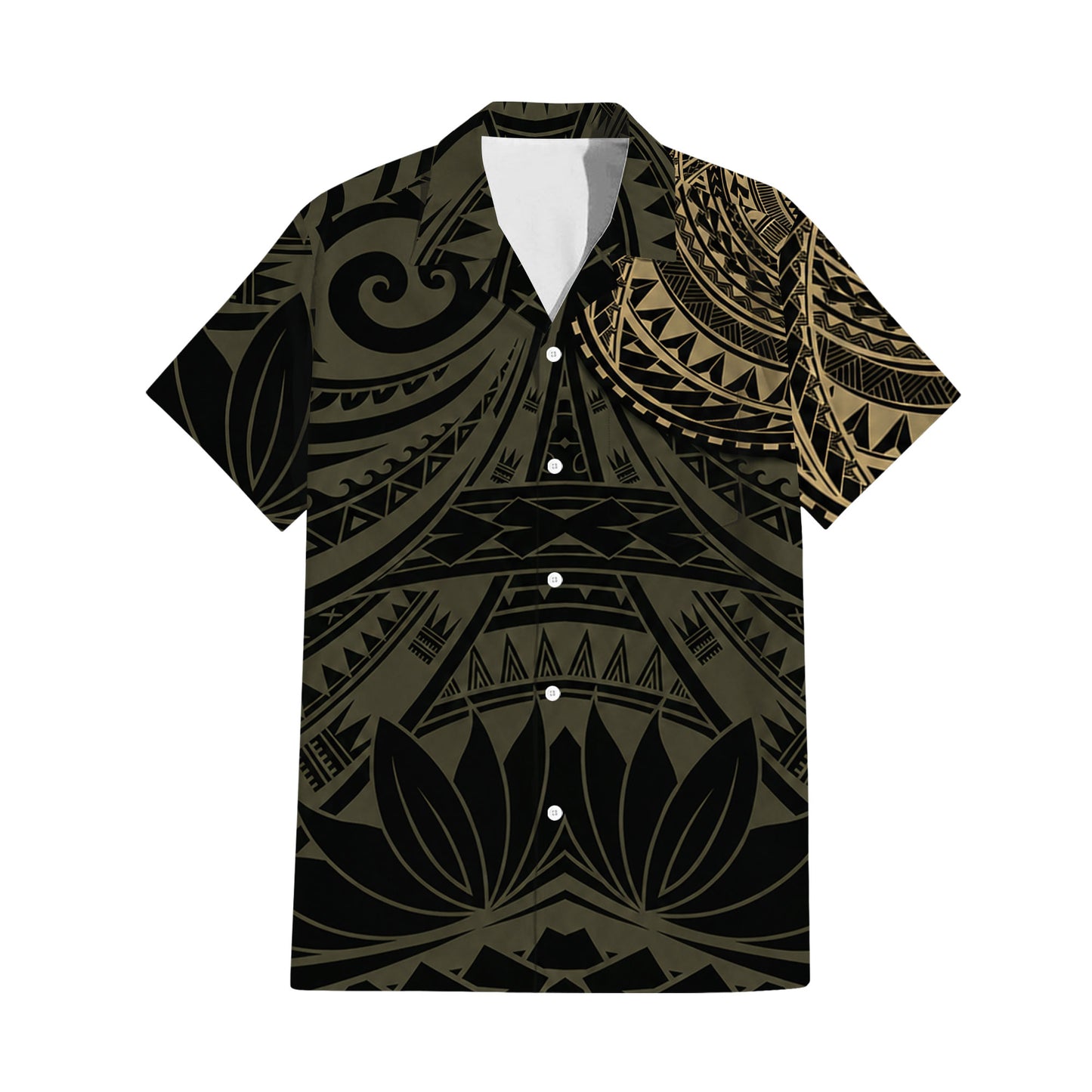 Vintage Polynesian Tribal Black Tropical Island Puletasi Dress And Hawaiian Shirt For Her Him