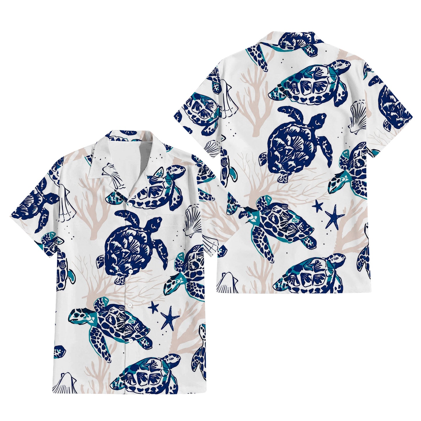 Polynesian Sea Turtle Tropical Island Puletasi Dress And Hawaiian Shirt For Her Him