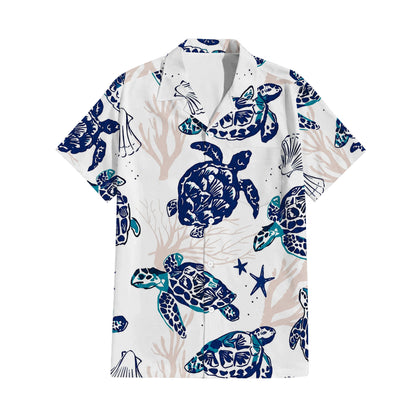 Polynesian Sea Turtle Tropical Island Puletasi Dress And Hawaiian Shirt For Her Him