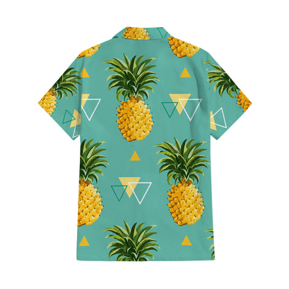 Vintage Polynesian Pineapple Tropical Island Puletasi Dress And Hawaiian Shirt For Her Him